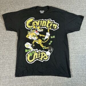 Chinatown Market Countin' Chips Chester Cheetah T-shirt Black‎ Large Made in US